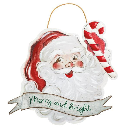 MUD PIE VINTAGE SANTA DOOR HANGER