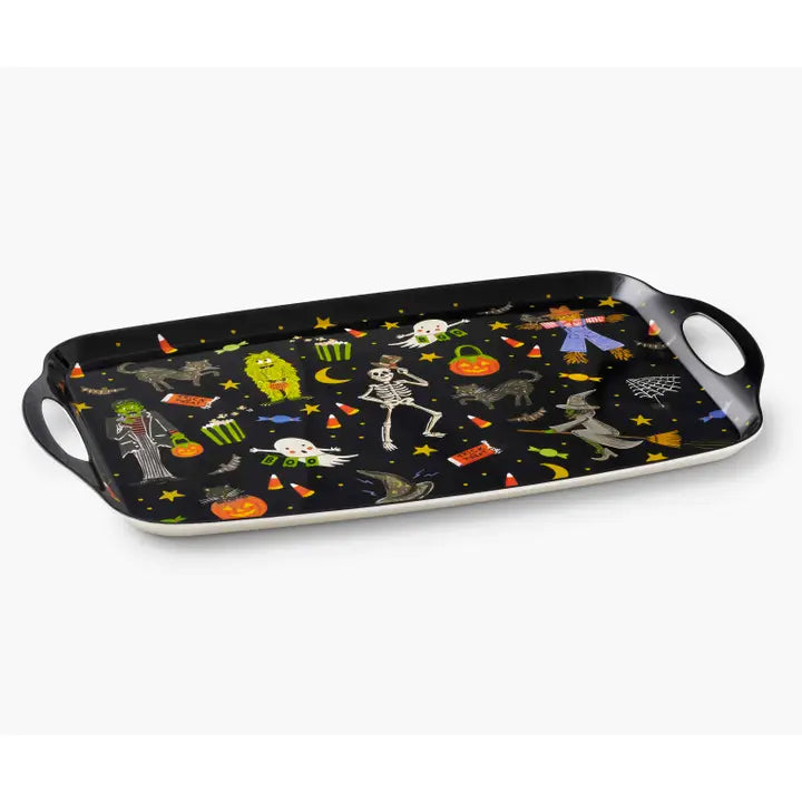 Rifle Paper Co. Halloween Parade Melamine Serving Platter with Handles