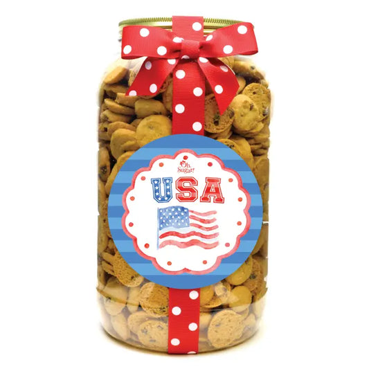 Oh, Sugar! Cookie Jar - USA / 4th of July - Gallon-Chocolate Chip