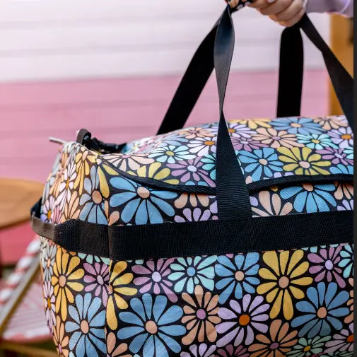 Jadelynn Brooke Canvas Duffle - Black Daisy