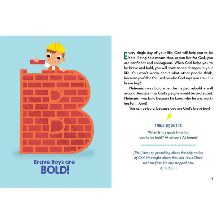 A To Z Devotions For Brave Boys