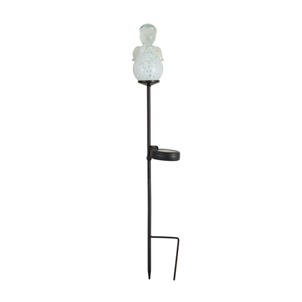 MUD PIE ANGEL GLASS LIGHT-UP GARDEN STAKE