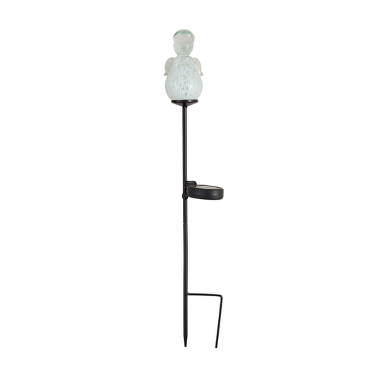 MUD PIE ANGEL GLASS LIGHT-UP GARDEN STAKE