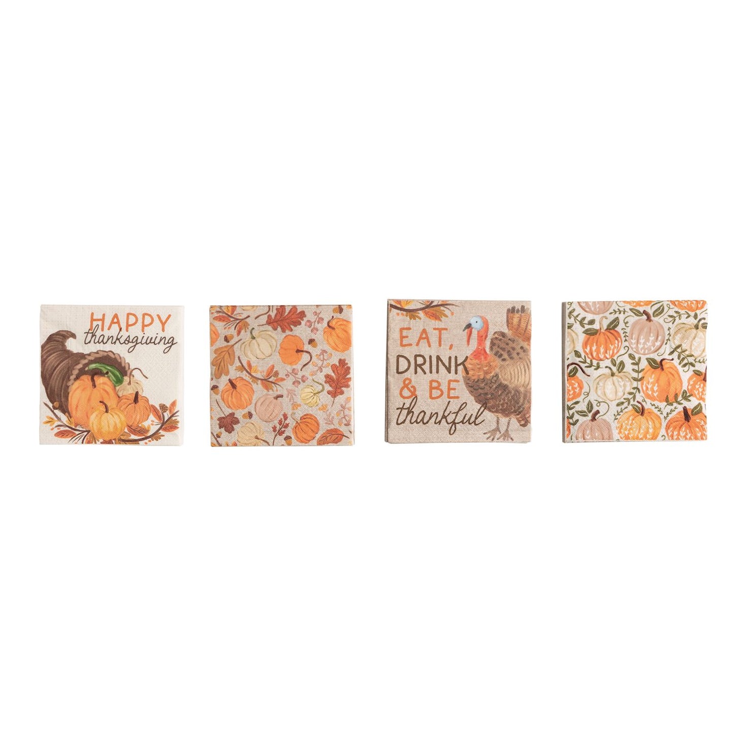MUD PIE THANKSGIVING COCKTAIL NAPKIN SETS