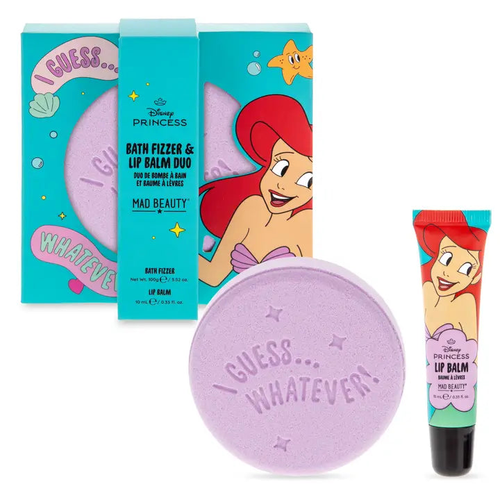 Mad Beauty Princess Express Yourself Fizzer & Lip Balm - Ariel