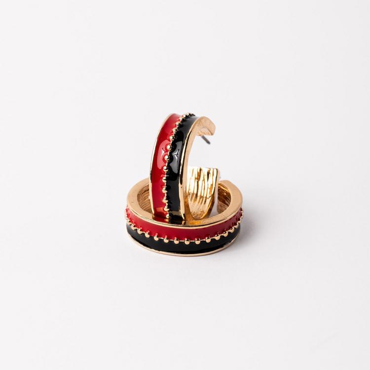 Michelle McDowell Meaghan Earrings | Red + Black