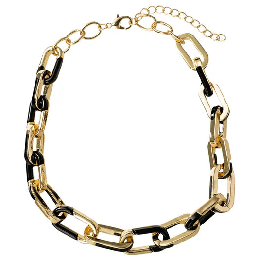 Jane Marie Gold, Black Chain Necklace