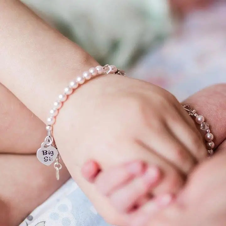 Cherished Moments Big Sis (Pink) Sterling Silver Big Sis Child's Bracelet