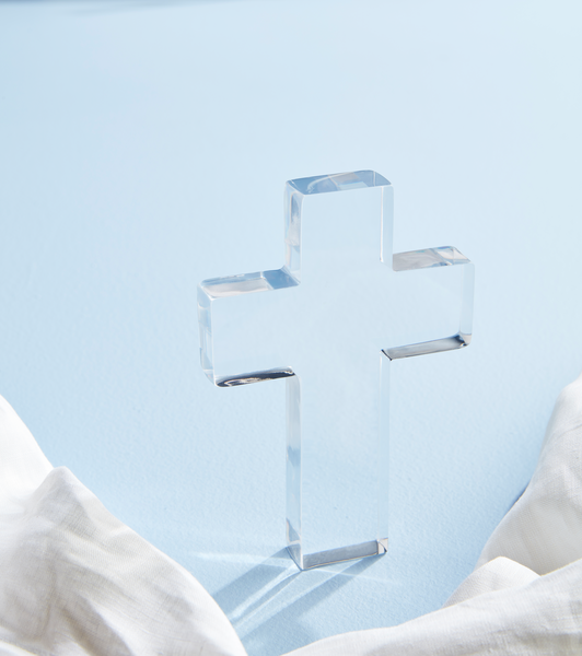 MUD PIE CLEAR RESIN CROSS