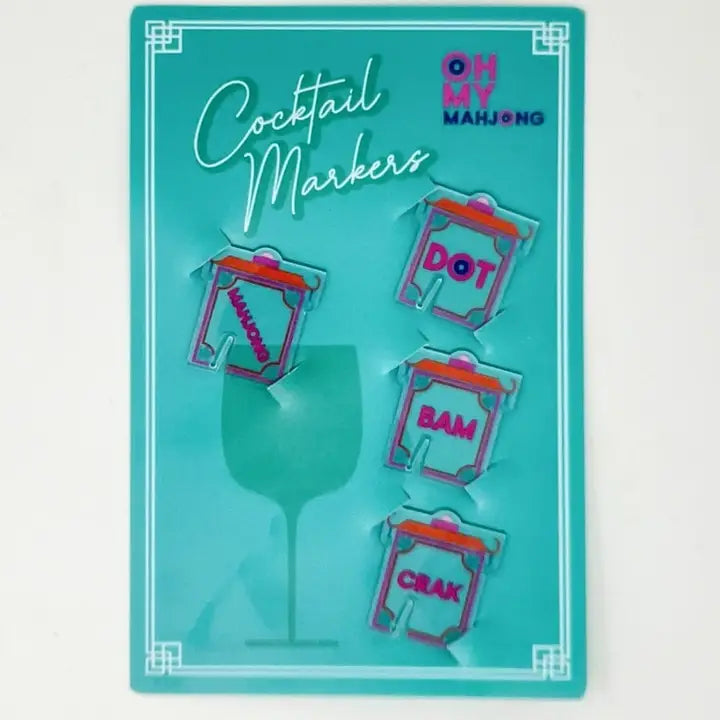 Oh My Mahjong Pagoda Cocktail Markers