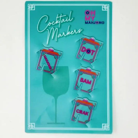 Oh My Mahjong Pagoda Cocktail Markers