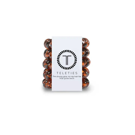 Teleties Spiral Hair Coils | Tiny | Tortoise Hair Ties