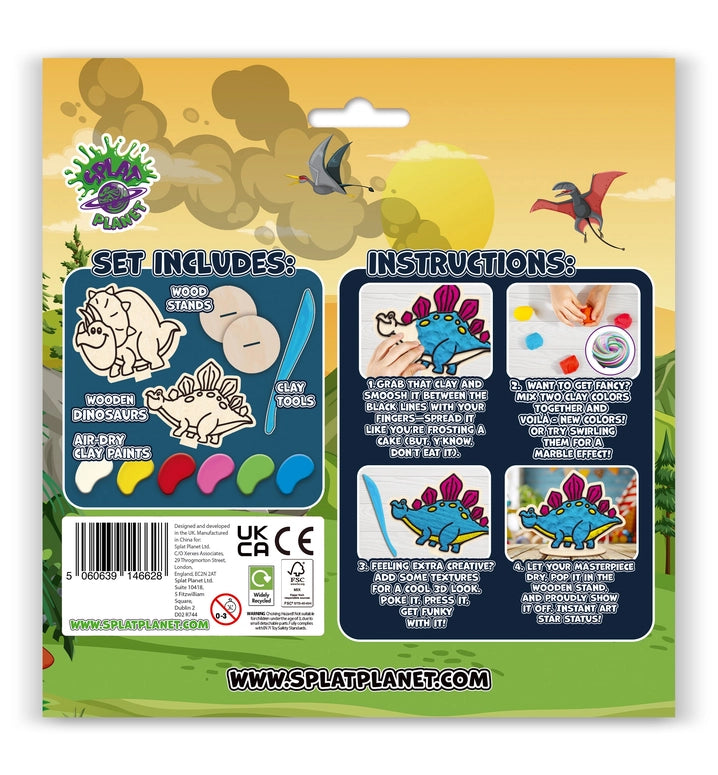 Splat Planet Dinosaur Clay Colouring. Kit