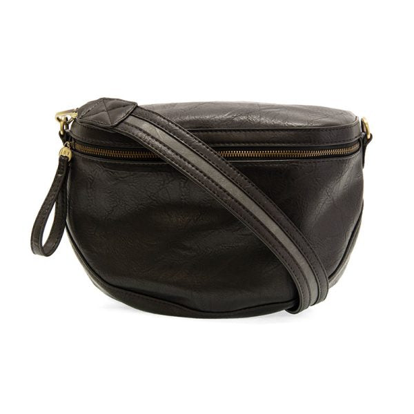 Joy Susan Laura Contrast Strap Sling Belt Bag-Black