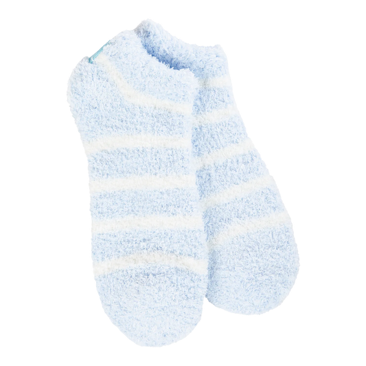 World's Softest Socks Cozy Low-Oxford Blue Stripe