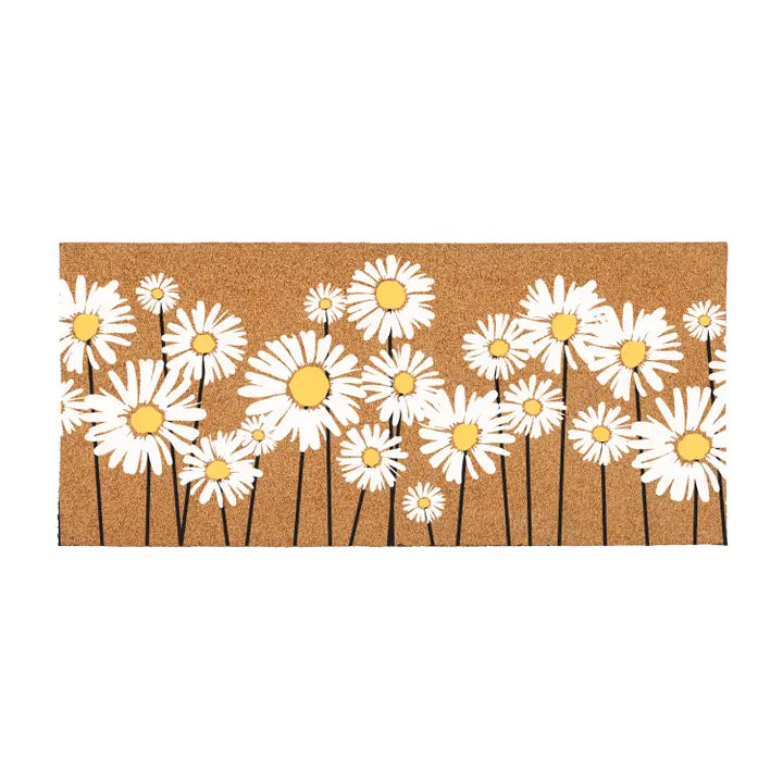 Evergreen Enterprises Daisy Scape Flocked Coir Sassafras Switch Mat, 22"x10"