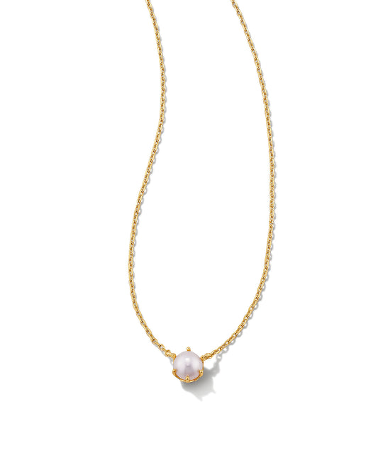 Kendra Scott Ashton Gold Pendant Necklace in Freshwater Cultured Pearl