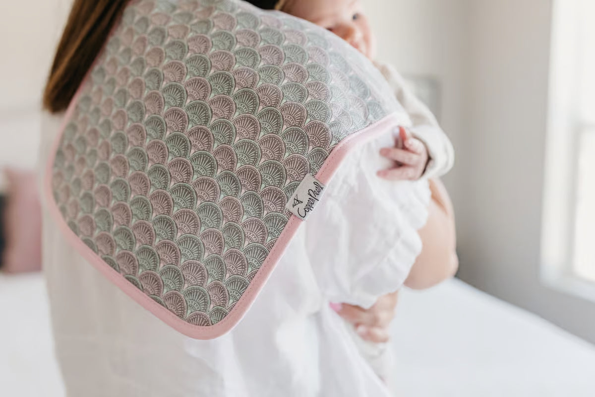 Copper Pearl Coral Burp Cloth Set (3-Pack)