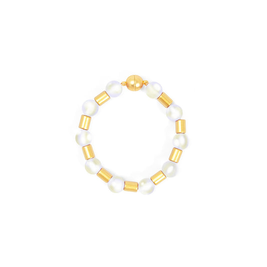 ZENZII Glow Beads Magnet Bracelet-White