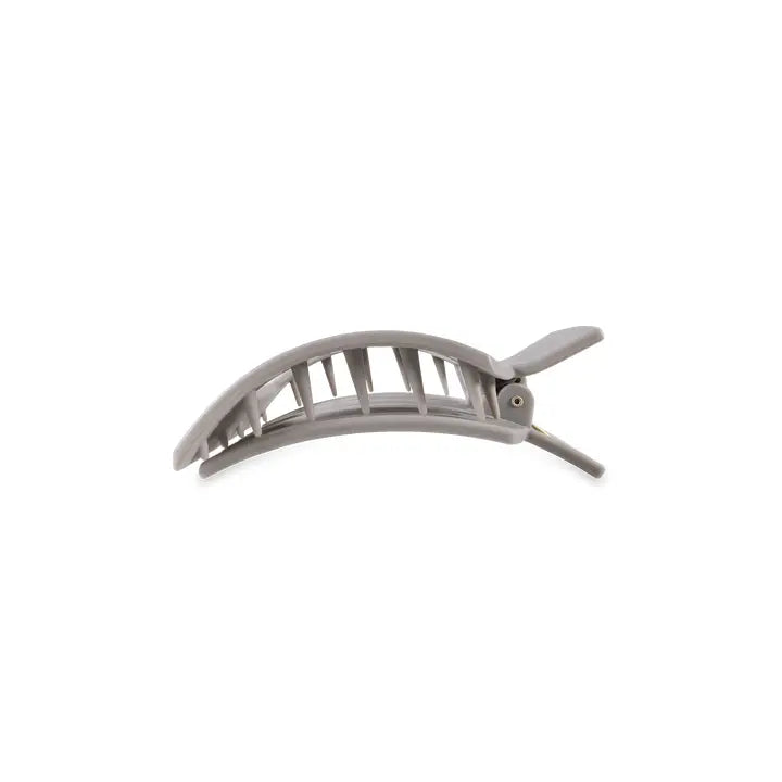 Teleties Square Flat Hair Clip | Small | Silver Flames