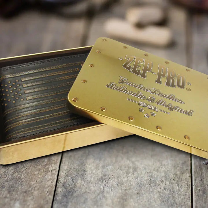 Zep-Pro Bass Burnished Leather Secretary Wallet