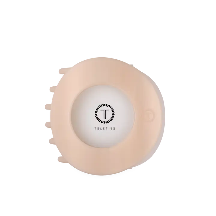 Teleties Almond Beige | Large | Flat Circle Hair Clip