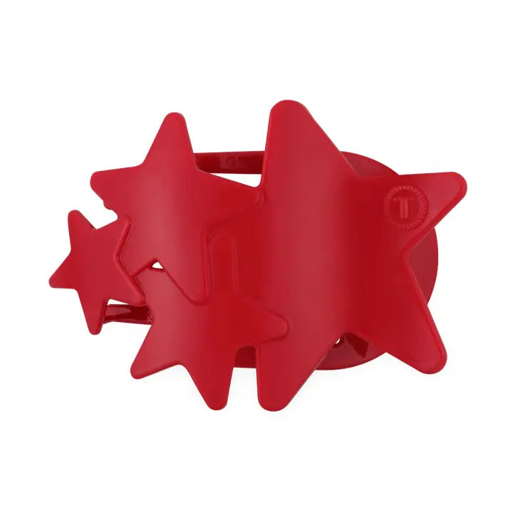 Teleties Flat Hair Clip | Medium | Red Shooting Star