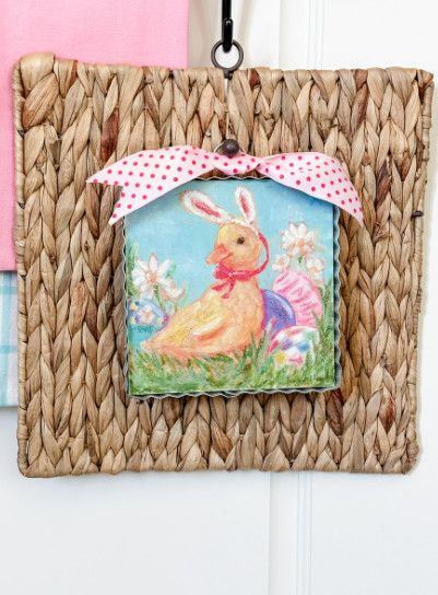 The Round Top Collection Mini Duck With Bunny Ears Print