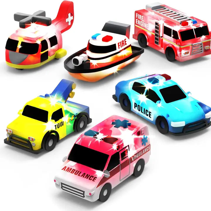 Tub Works® Emergency™ Cars Light Up Bath Toys