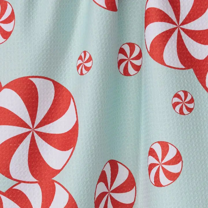 Geometry Peppermint Swirl Tea Towel