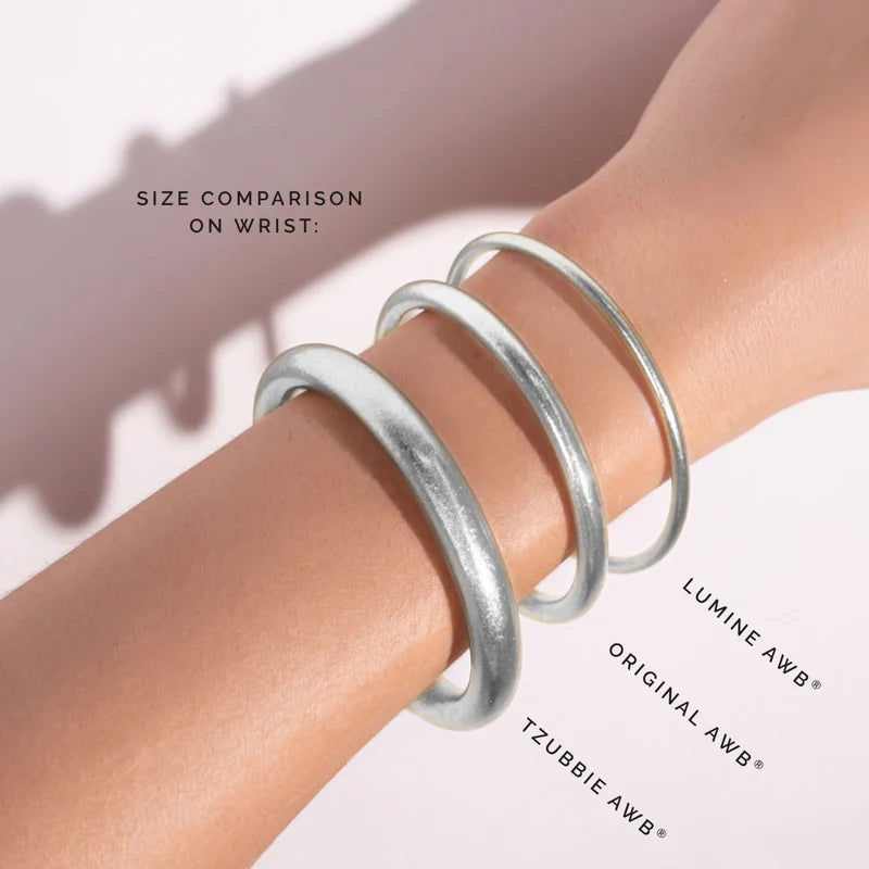 BUDHAGIRL SILVER LUMINE ALL WEATHER BANGLES® (SET OF 6)