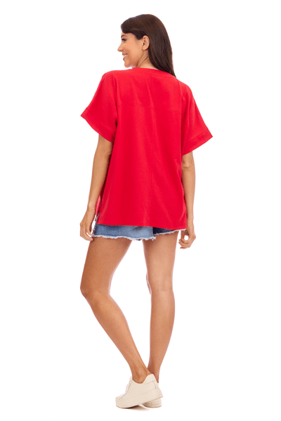 MUD PIE AMERICANA SPARKLE TOP-RED