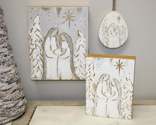 Trade Cie Handpainted Canvas Art, Holy Family