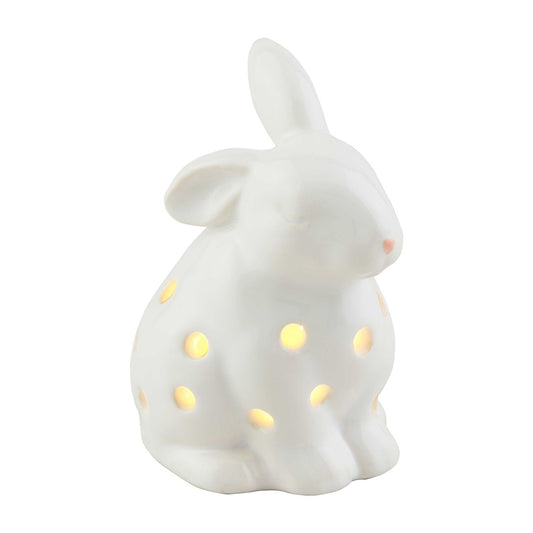MUD PIE BUNNY LIGHT-UP SITTER