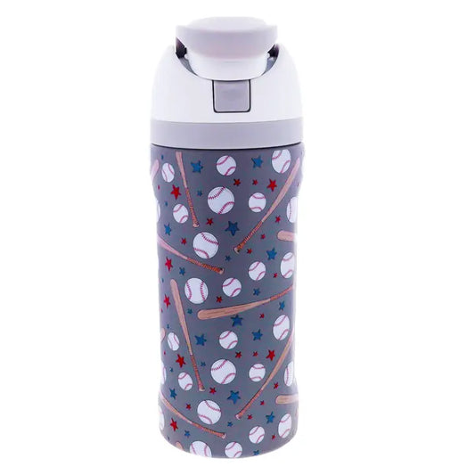 Jane Marie Kids Home Run Hero 16 oz. Water Bottle with Straw Cap