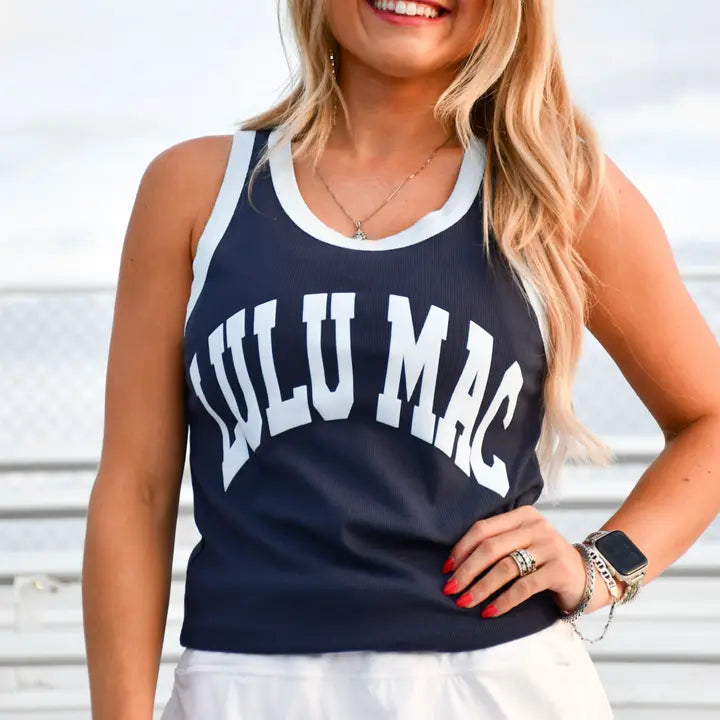 Lulu Mac-Tank- Navy/Light Blue