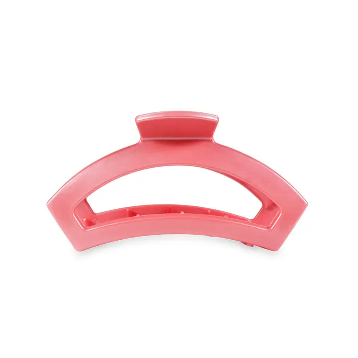 Teleties Open Hair Clip | Small | Calming Coral