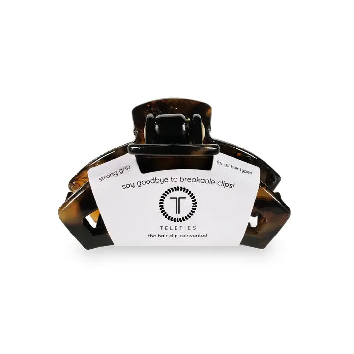 Teleties Open Hair Clip | Tiny | Tortoise