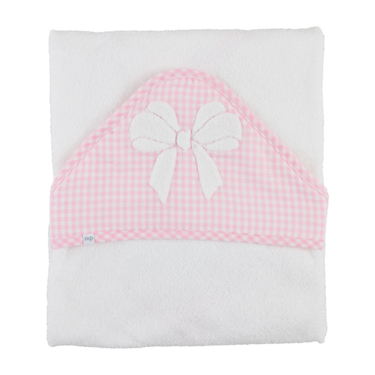 MUD PIE PINK BOW HOODED TOWEL