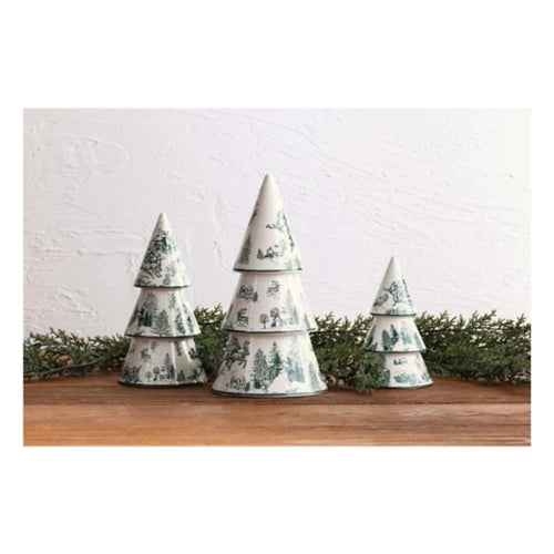 Mud Pie Large Green Toile Tree