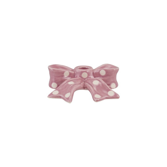 HAZEL MAZEL Ceramic Bow Shaped Taper Holder W Wax