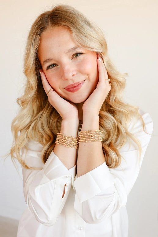 Beaded Blondes Scottie Bracelet in Gold