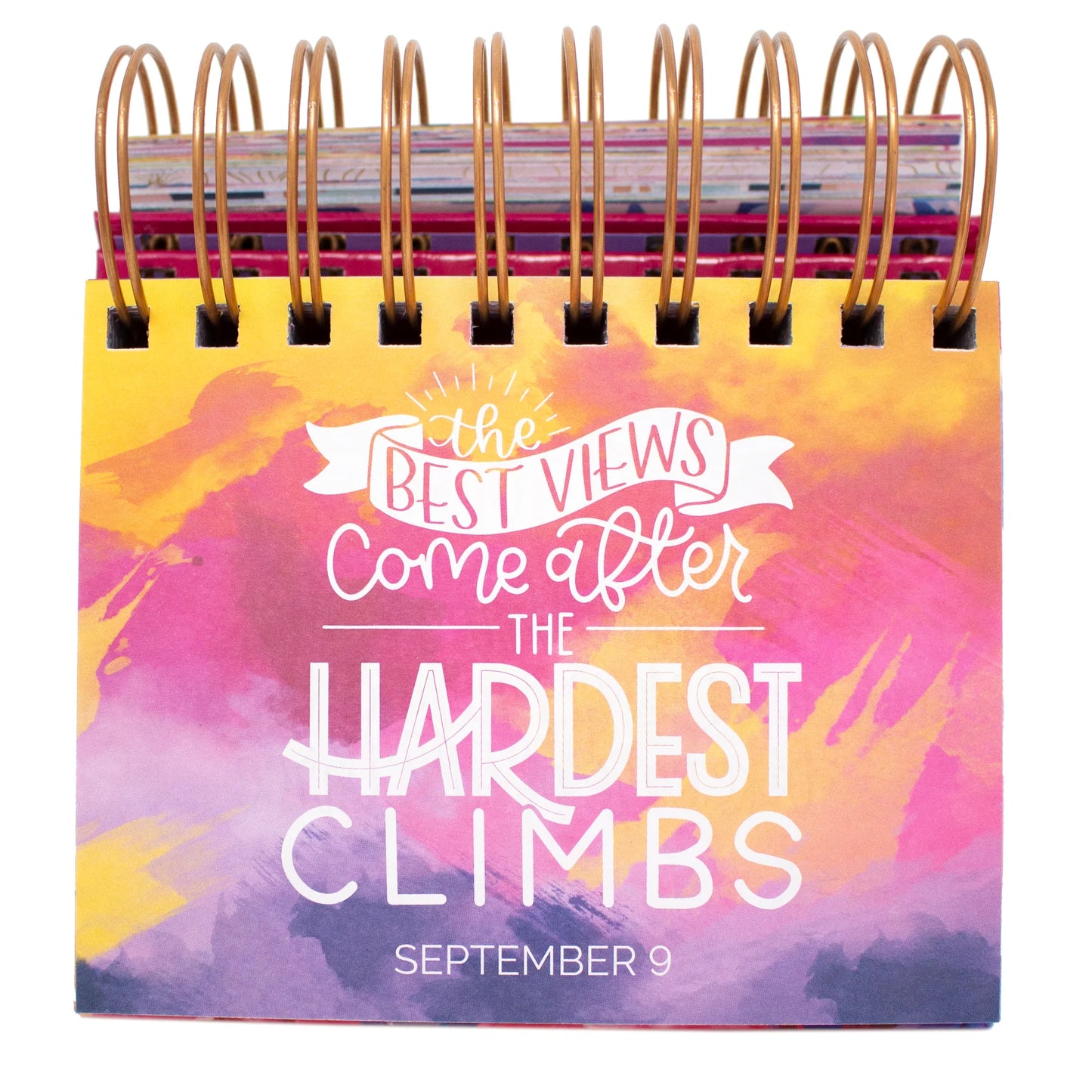 bloom Daily Planners Inspirational Perpetual Desk Easel, Hand-lettered