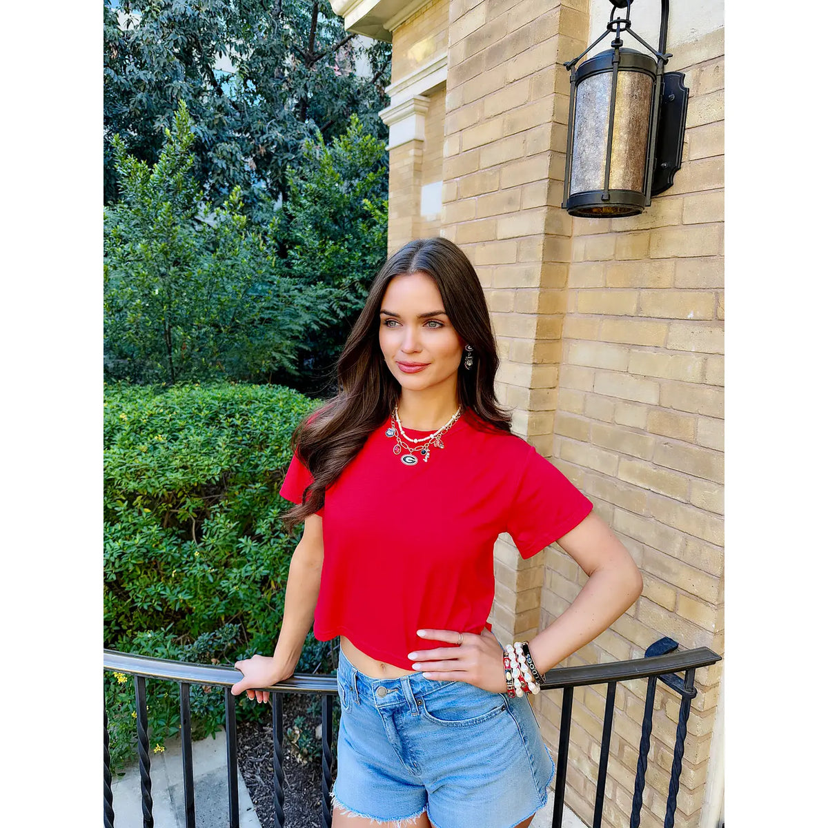 Canvas Style Georgia Bulldogs Gameday Charm Necklace