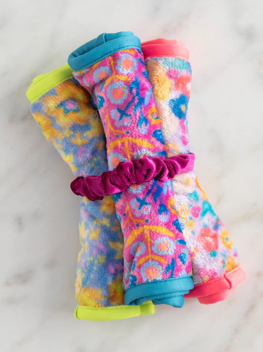 Natural Life Makeup Removing Cloths & Scrunchie Set-Floral