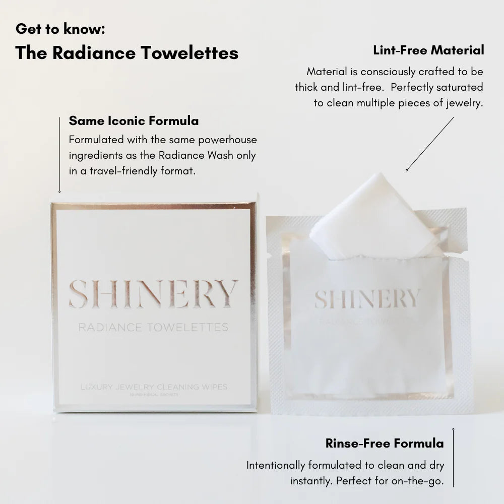 Shinery Radiance Towelettes Quick + easy way to shine on the go