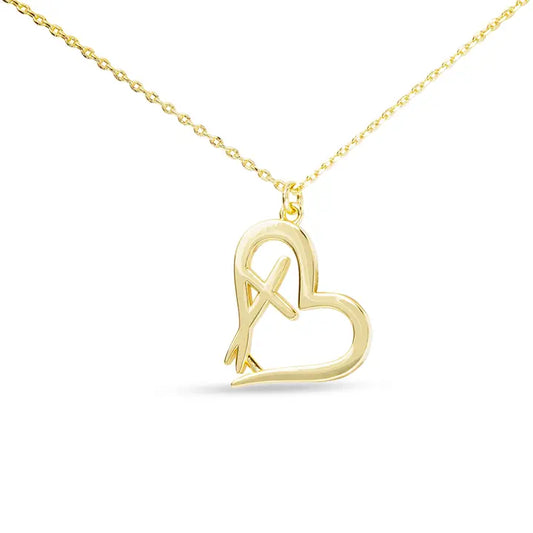 Amanda Blu Gold Heart and Cross Necklace