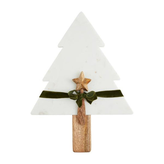 MUD PIE MARBLE TREE SERVING BOARD SET