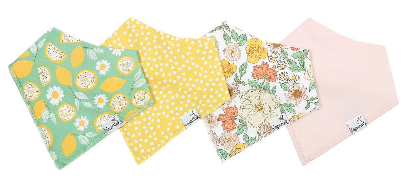 Copper Pearl Lemon Bib Set