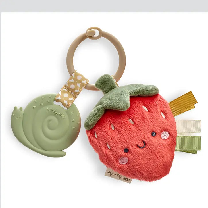 Itzy Ritzy Pal™ Plush + Teether-Strawberry